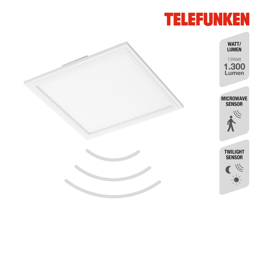 Telefunken 308606TF - LED panel med sensor LED/13W/230V