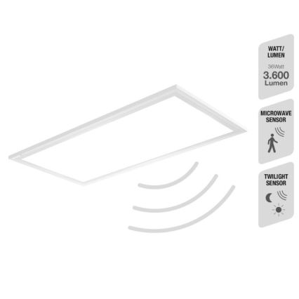 Telefunken 308706TF - LED loftlampe med sensor LED/36W/230V