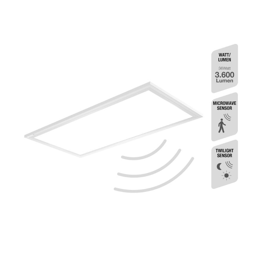 Telefunken 308706TF - LED loftlampe med sensor LED/36W/230V
