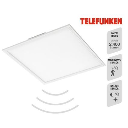 Telefunken 308806TF - LED panel med sensor LED/25W/230V 4000K