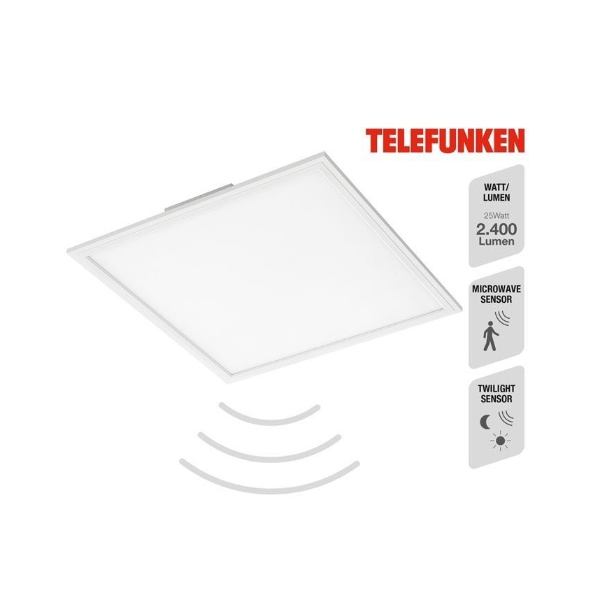 Telefunken 308806TF - LED panel med sensor LED/25W/230V 4000K