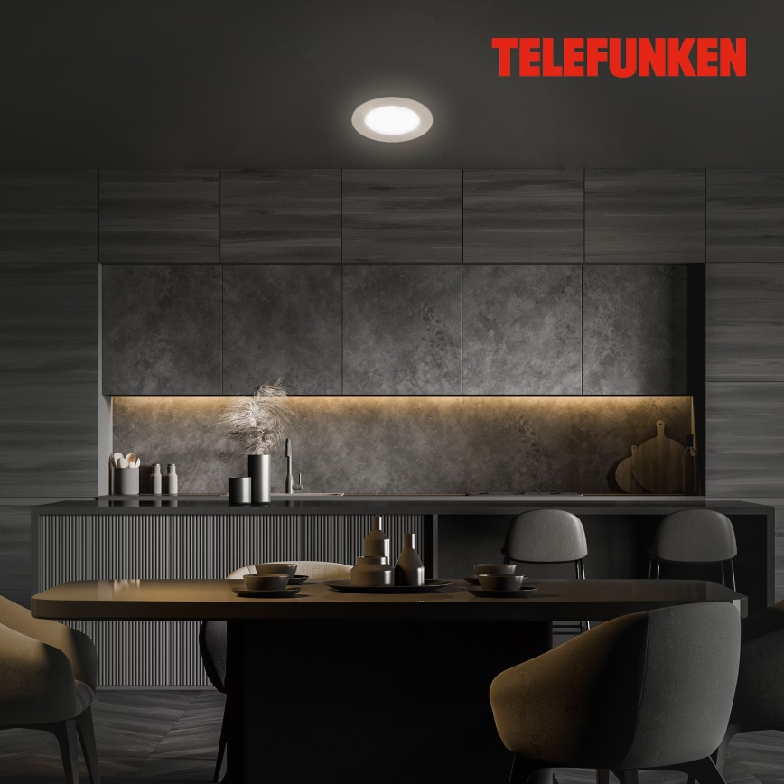 Telefunken 309302TF - LED indbygningslampe til badeværelse m. RGBW-farver dæmpbar LED/6W/230V 2700-6500K IP23 Wi-Fi Tuya