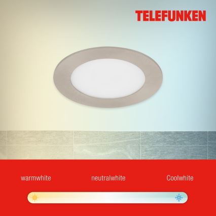 Telefunken 309302TF - LED indbygningslampe til badeværelse m. RGBW-farver dæmpbar LED/6W/230V 2700-6500K IP23 Wi-Fi Tuya
