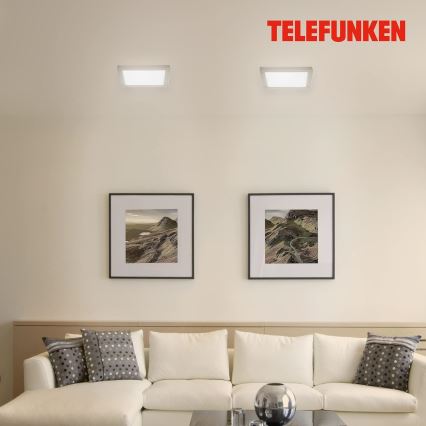 Telefunken 309602TF - LED loftlampe m. RGBW-farver dæmpbar LED/18W/230V 2700-6500K Wi-Fi Tuya