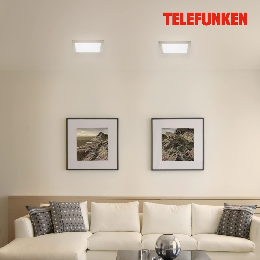 Telefunken 309602TF - LED loftlampe m. RGBW-farver dæmpbar LED/18W/230V 2700-6500K Wi-Fi Tuya