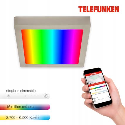 Telefunken 309602TF - LED loftlampe m. RGBW-farver dæmpbar LED/18W/230V 2700-6500K Wi-Fi Tuya