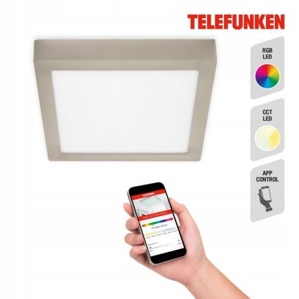 Telefunken 309602TF - LED loftlampe m. RGBW-farver dæmpbar LED/18W/230V 2700-6500K Wi-Fi Tuya