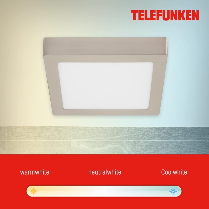 Telefunken 309602TF - LED loftlampe m. RGBW-farver dæmpbar LED/18W/230V 2700-6500K Wi-Fi Tuya