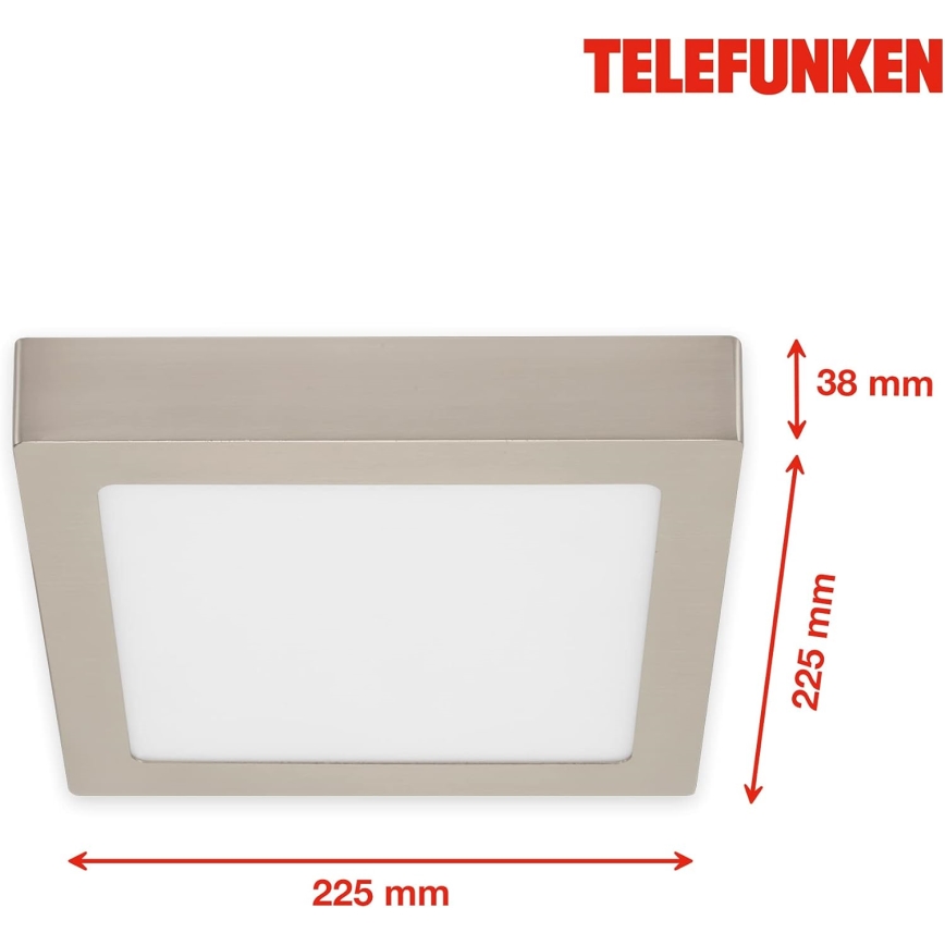 Telefunken 309602TF - LED loftlampe m. RGBW-farver dæmpbar LED/18W/230V 2700-6500K Wi-Fi Tuya