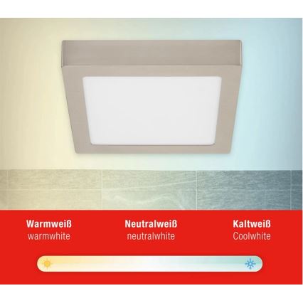 Telefunken 309702TF - LED loftlampe dæmpbar RGB-farver LED/23W/230V 2700-6500 Wi-Fi Tuya mat krom