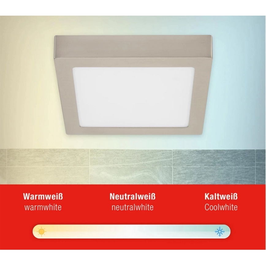 Telefunken 309702TF - LED loftlampe dæmpbar RGB-farver LED/23W/230V 2700-6500 Wi-Fi Tuya mat krom