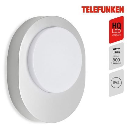 Telefunken 312004TF - Udendørs LED væglampe LED/8W/230V IP44 sølvfarvet