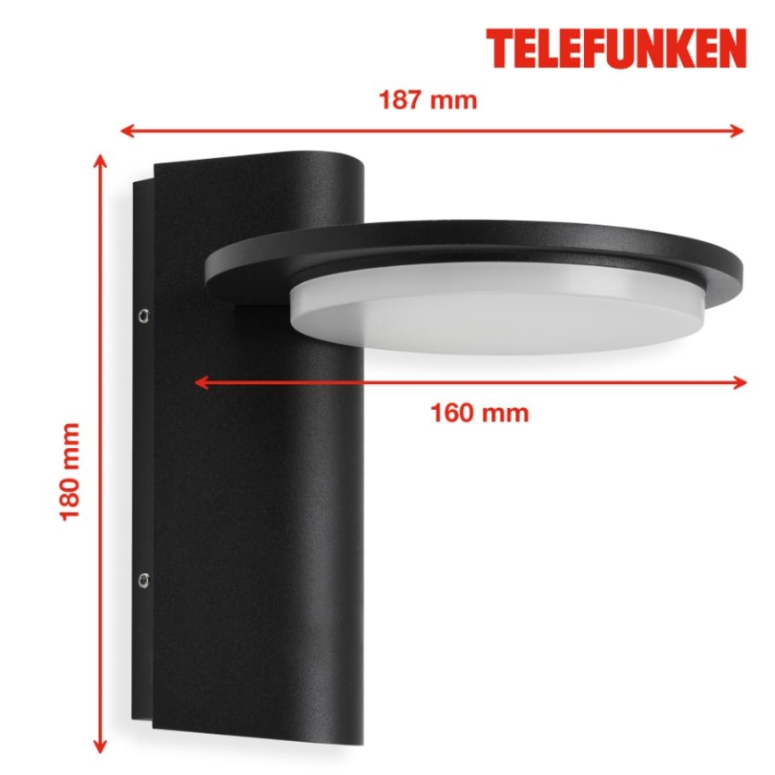 Telefunken 312405TF - Udendørs LED væglampe LED/10W/230V IP44