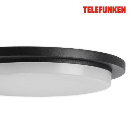 Telefunken 312505TF - Udendørs LED væglampe med sensor LED/10W/230V IP44 sort