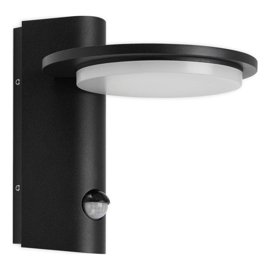 Telefunken 312505TF - Udendørs LED væglampe med sensor LED/10W/230V IP44 sort
