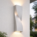 Telefunken 312704TF - Udendørs LED væglampe 2xLED/5,5W/230V IP44 sølvfarvet