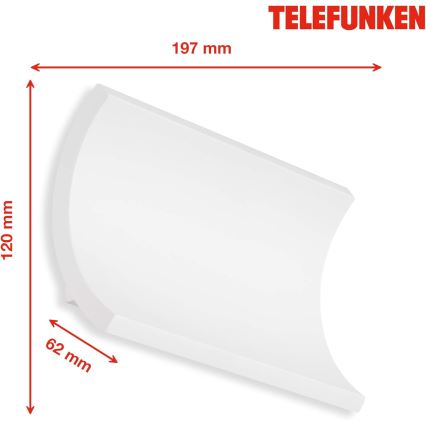 Telefunken 312806TF - Udendørs LED væglampe 2xLED/6W/230V IP44 hvid