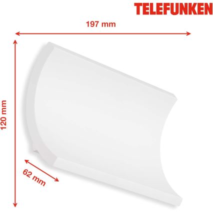 Telefunken 312806TF - Udendørs LED væglampe 2xLED/6W/230V IP44 hvid