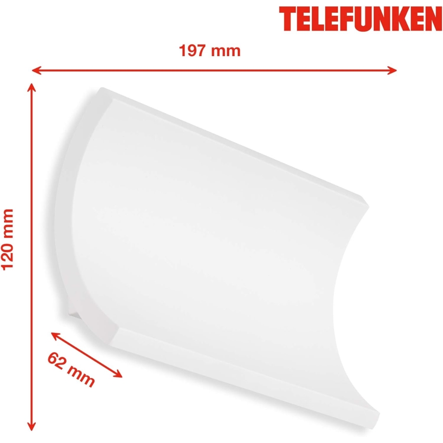 Telefunken 312806TF - Udendørs LED væglampe 2xLED/6W/230V IP44 hvid