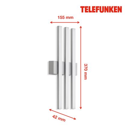 Telefunken 313104TF - Udendørs LED væglampe 3xLED/4W/230V IP44