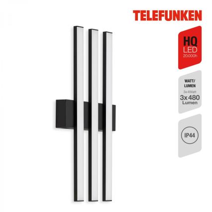 Telefunken 313105TF - Udendørs LED væglampe 3xLED/4W/230V IP44
