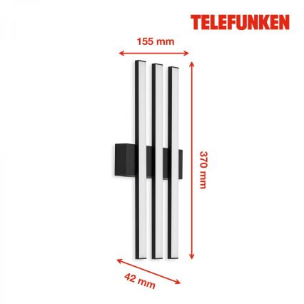 Telefunken 313105TF - Udendørs LED væglampe 3xLED/4W/230V IP44