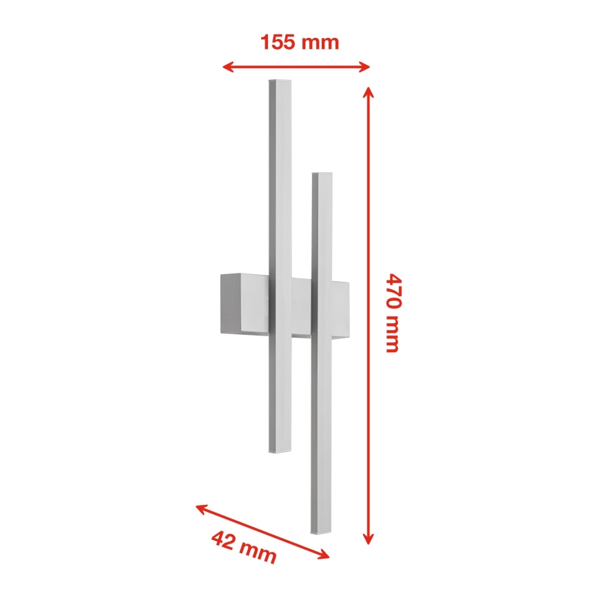 Telefunken 313204TF - LED udendørs væglampe 2xLED/4W/230V 4000K IP44