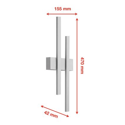 Telefunken 313204TF - Udendørs LED væglampe 2xLED/8W/230V IP44