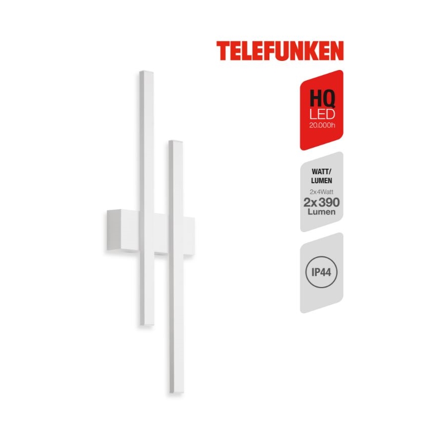 Telefunken 313206TF - Udendørs LED væglampe 2xLED/8W/230V IP44