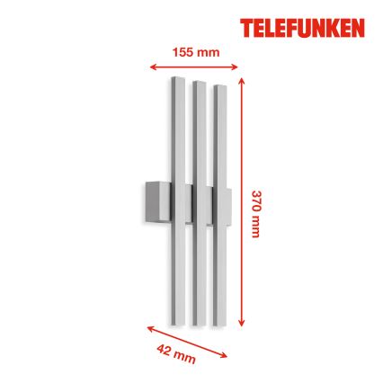 Telefunken 313304TF - Udendørs LED væglampe 3xLED/4W/230V IP44