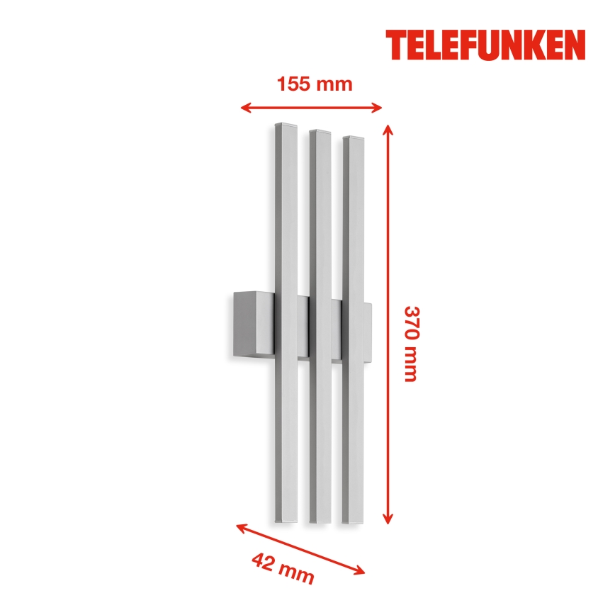 Telefunken 313304TF - Udendørs LED væglampe 3xLED/4W/230V IP44