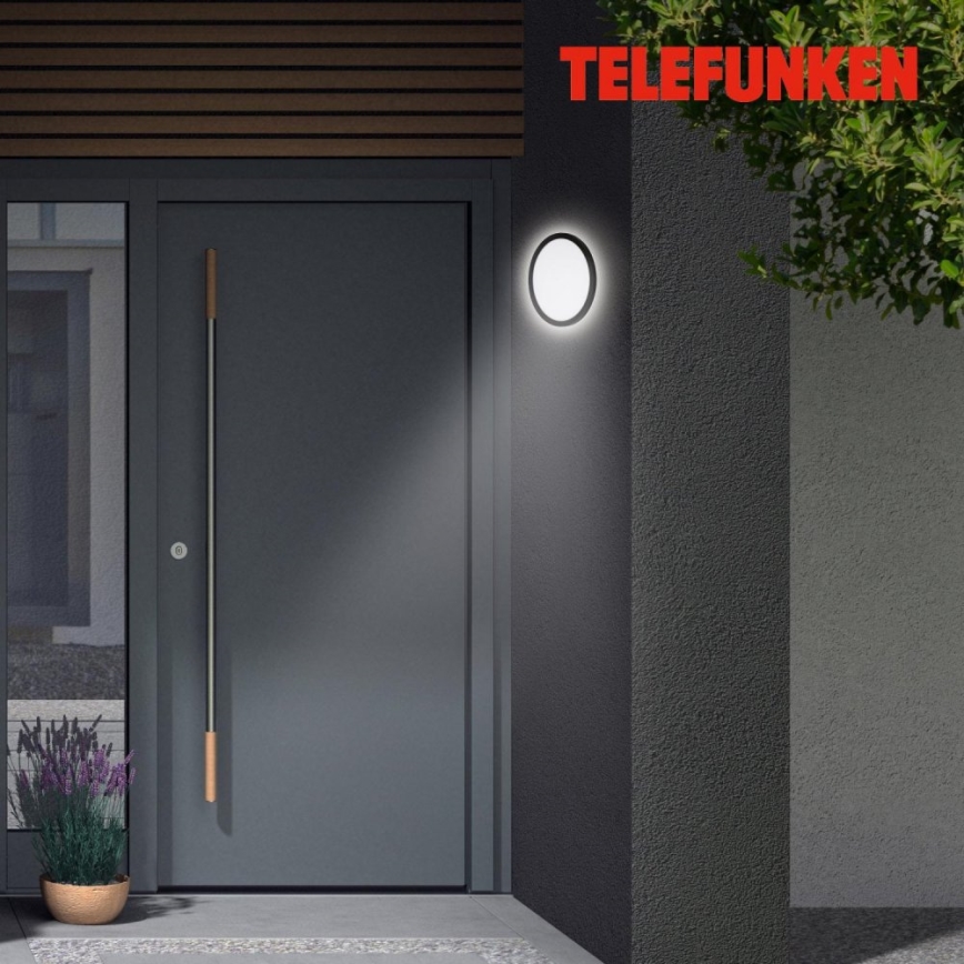 Telefunken 313405TF - LED udendørs væglampe LED/15W/230V IP44 sort