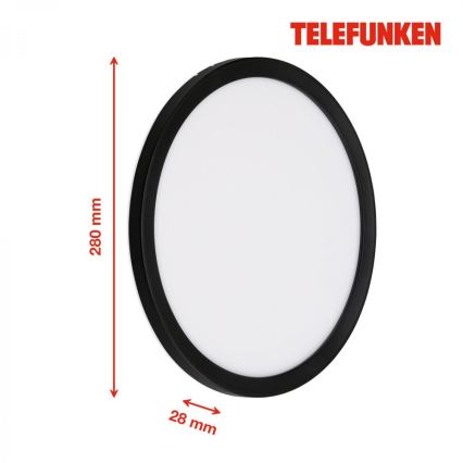 Telefunken 313405TF - LED udendørs væglampe LED/15W/230V IP44 sort