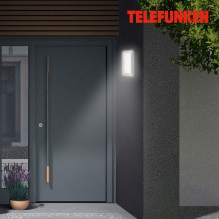 Telefunken 313604TF - Udendørs LED væglampe LED/16W/230V IP44 sølvfarvet