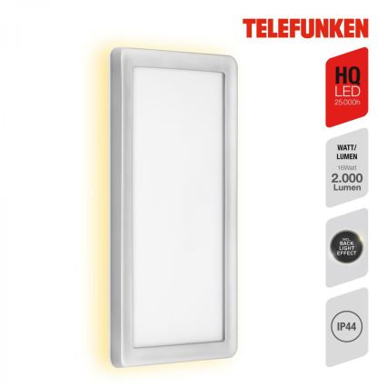 Telefunken 313604TF - Udendørs LED væglampe LED/16W/230V IP44 sølvfarvet