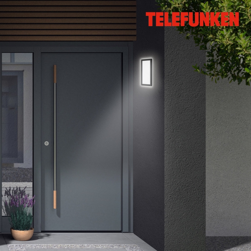Telefunken 313605TF - Udendørs LED væglampe LED/16W/230V IP44 sort