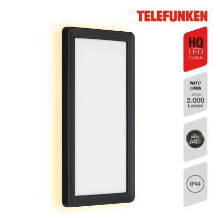 Telefunken 313605TF - Udendørs LED væglampe LED/16W/230V IP44 sort