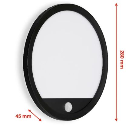 Telefunken 313705TF - LED Udendørs Væglampe med Sensor LED/15W/230V IP44