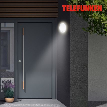 Telefunken 313706TF - LED Udendørs væglampe med sensor LED/15W/230V IP44 hvid