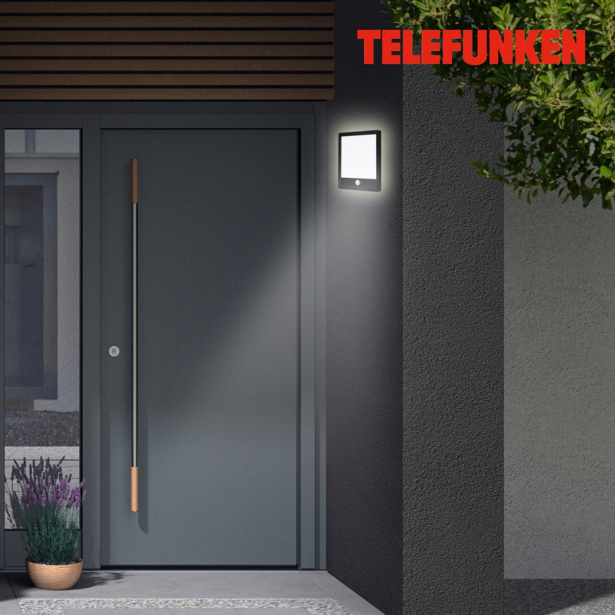 Telefunken 313805TF - LED Udendørs væglampe med sensor LED/15W/230V IP44