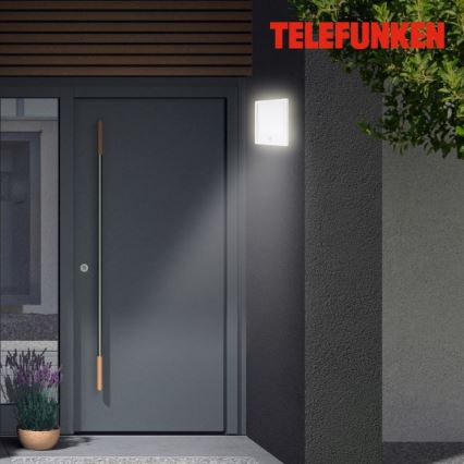 Telefunken 313806TF - LED Udendørs Væglampe med Sensor LED/15W/230V IP44