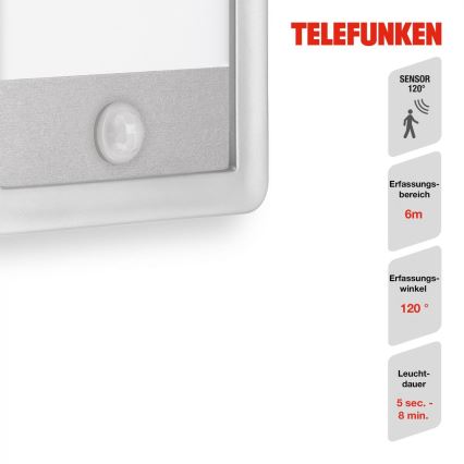 Telefunken 313904TF - LED Udendørs væglampe med sensor LED/16W/230V IP44