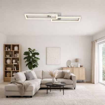 Telefunken 316108TF - LED RGBW dæmpbar loftlampe FRAME LED/40W/230V 3000-6500K Wi-Fi Tuya mat krom