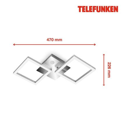 Telefunken 318508TF - LED loftlampe med sensor FRAME LED/12W/230V 3000K mat krom