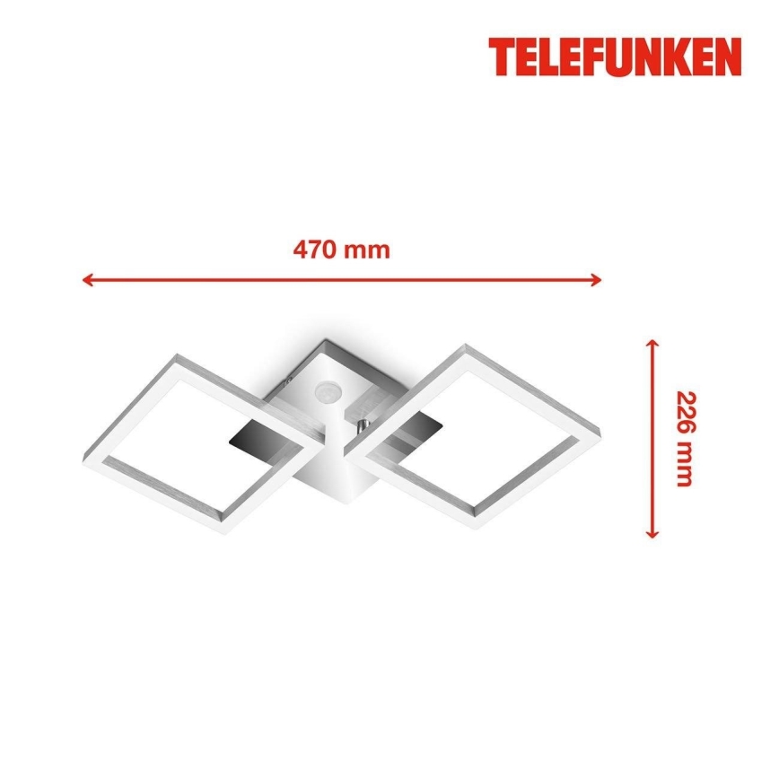 Telefunken 318508TF - LED loftlampe med sensor FRAME LED/12W/230V 3000K mat krom