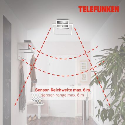 Telefunken 318608TF - LED loftlampe med sensor FRAME LED/17W/230V 3000K mat krom