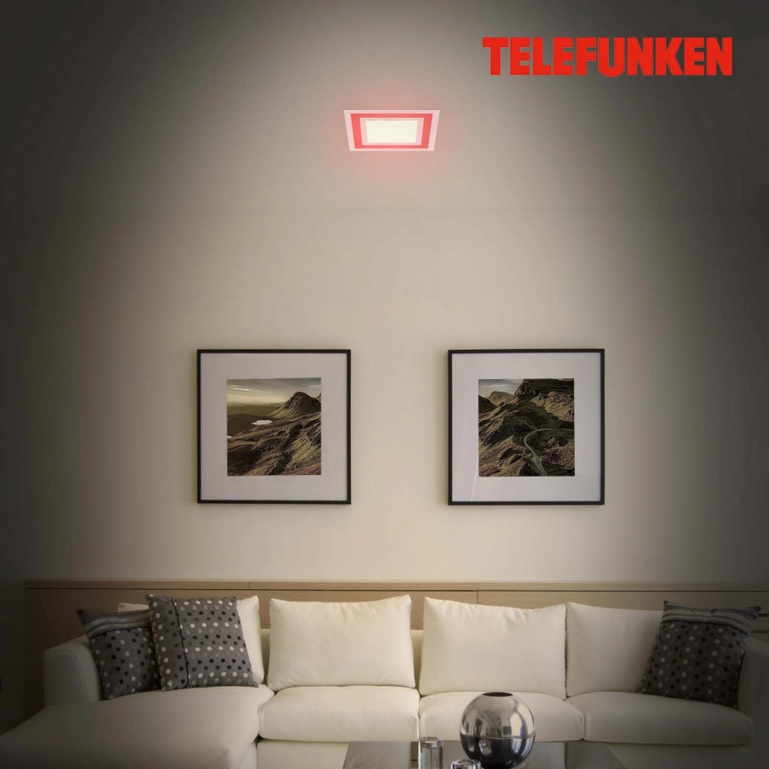 Telefunken 318706TF - LED RGBW dæmpbart panel LED/18W/230V 3000-6500K + fjernbetjening