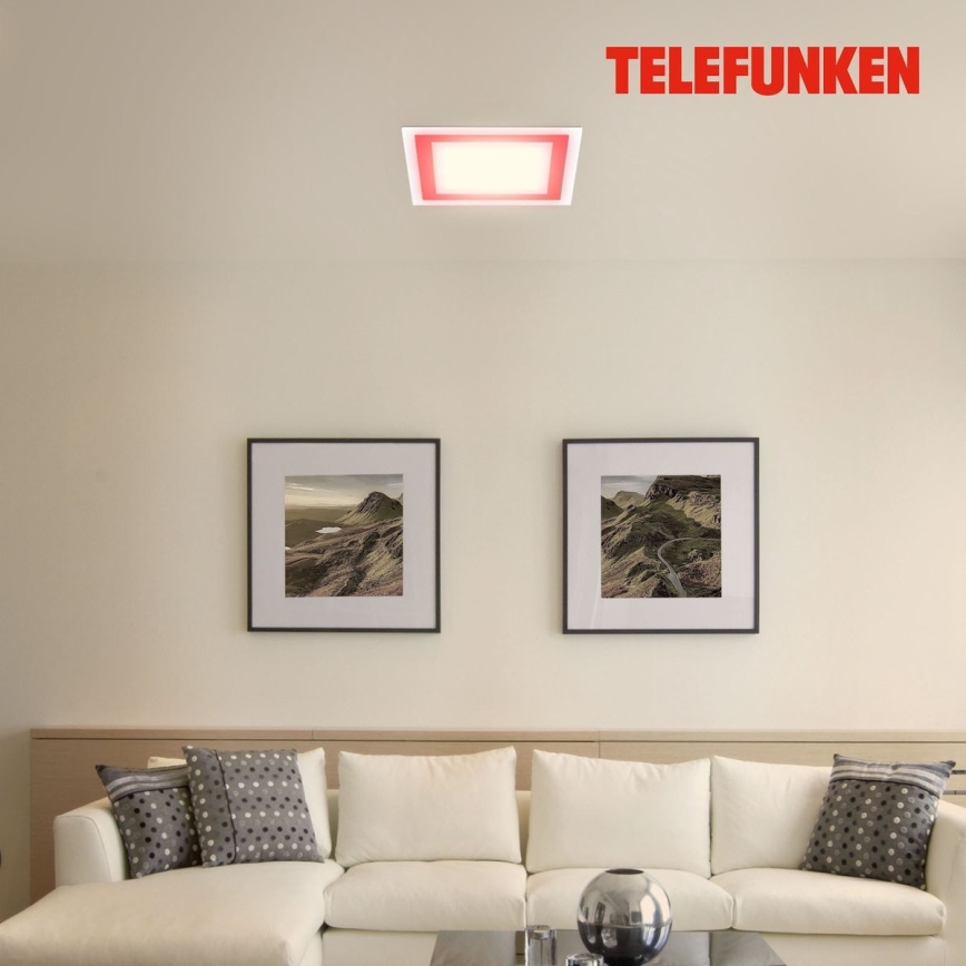 Telefunken 318806TF - LED loftlampe m. RGBW-farver dæmpbar LED/24W/230V 3000-6500K + fjernbetjening