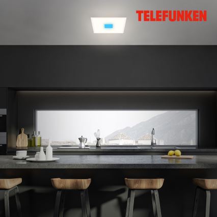 Telefunken 319106TF - Loftlampe m. RGBW-farver dæmpbar LED/24W/230V 2700-6500K hvid + fjernbetjening