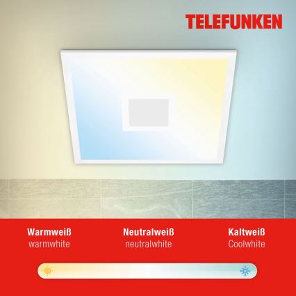 Telefunken 319106TF - Loftlampe m. RGBW-farver dæmpbar LED/24W/230V 2700-6500K hvid + fjernbetjening